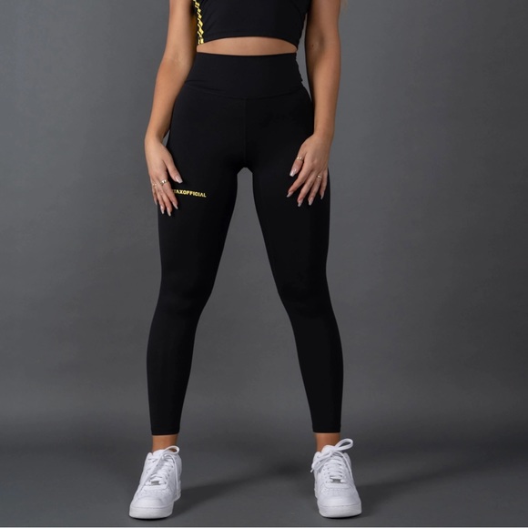 Stax Pants - Stax Official Summer 22 Full Length Tights Black High Waisted Leggings Size XS